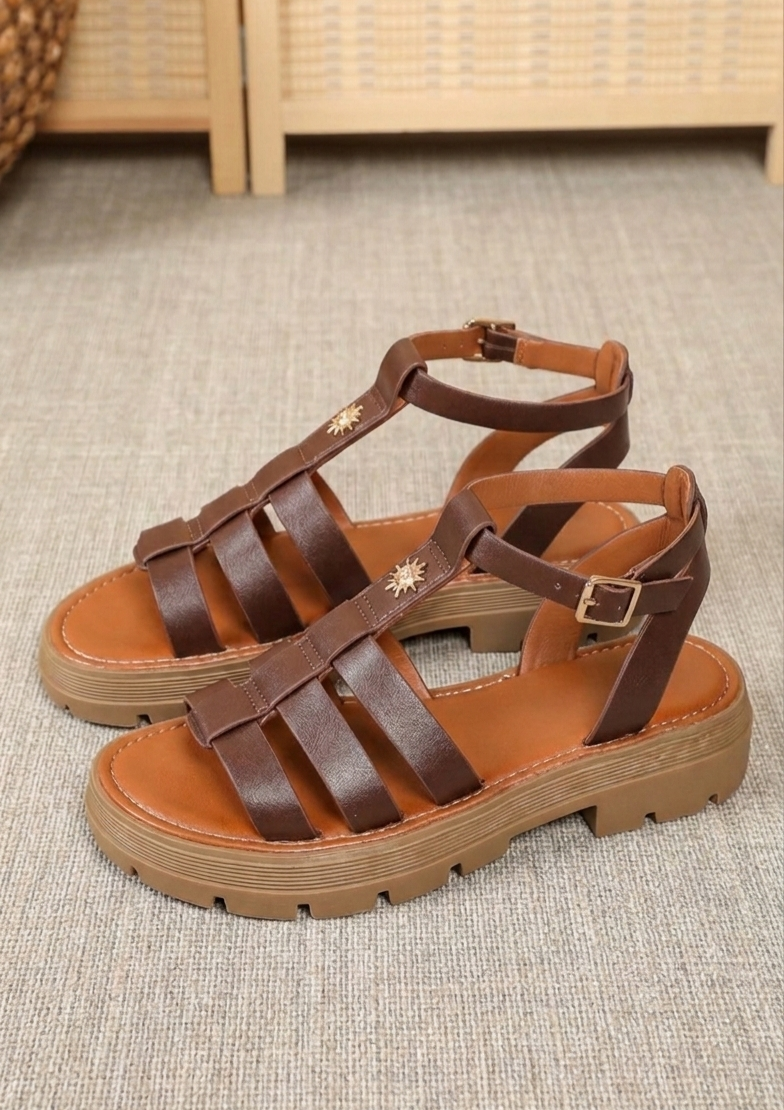 Sandales MARRON choco – Confort Cranté & Style Urbain