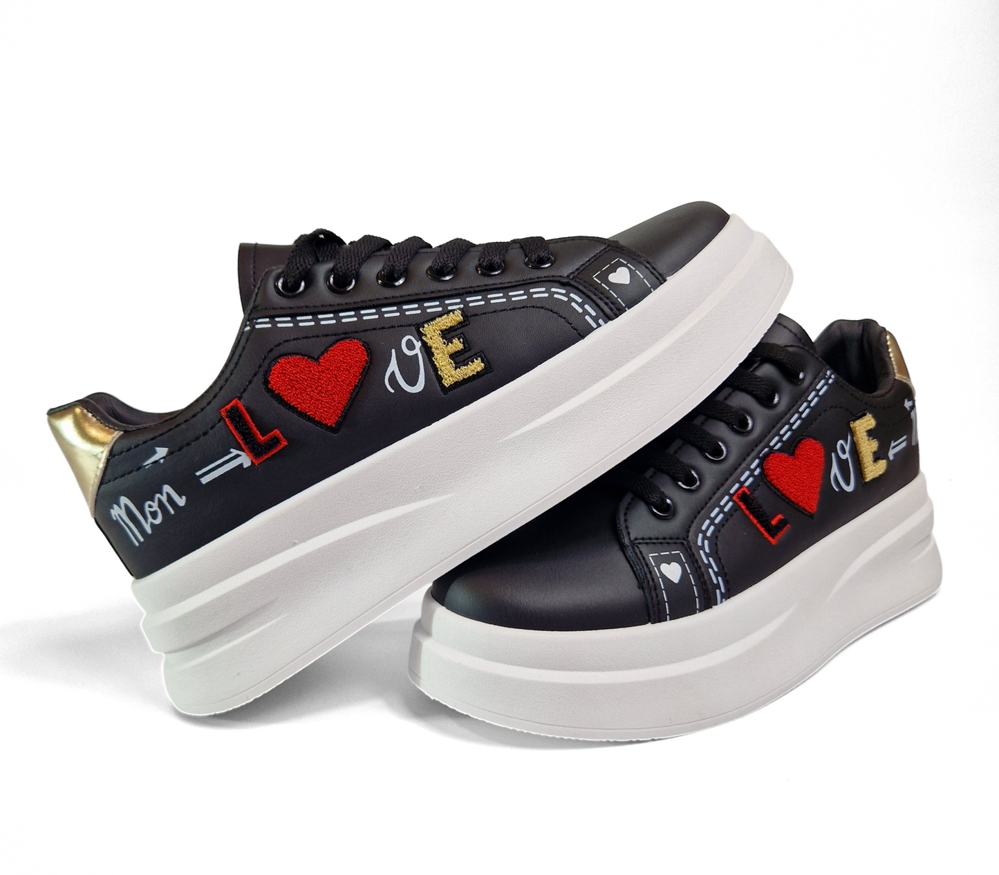 BASKETS femmes compensées CANDY NOIRE