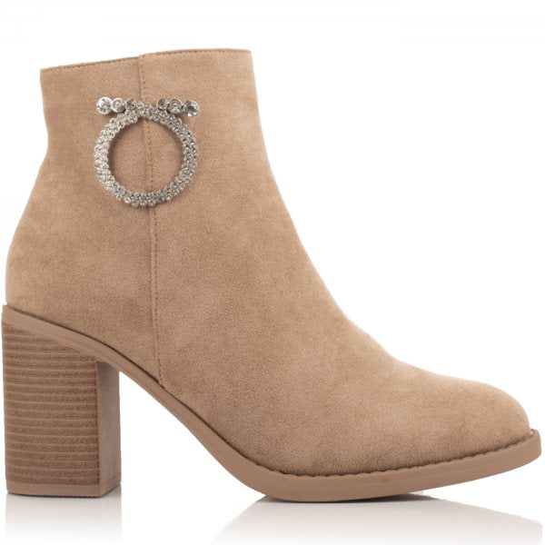 BOTTINES femmes à talons THEA TAUPE