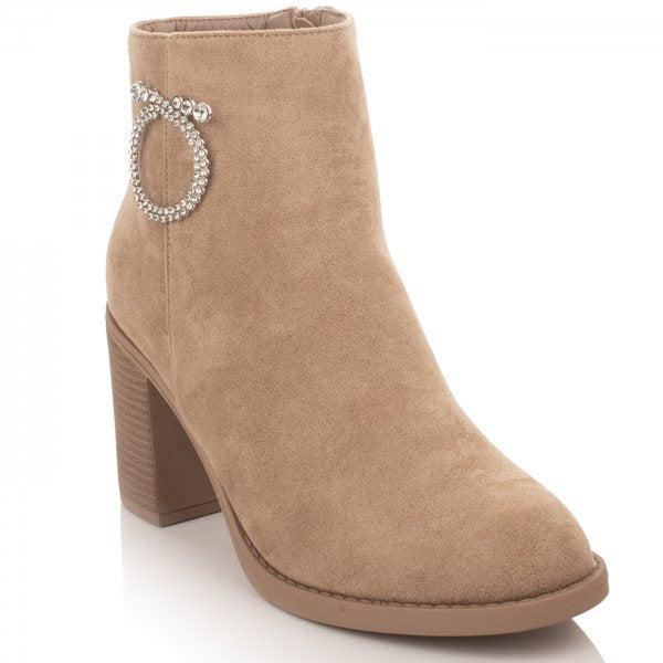BOTTINES femmes à talons THEA TAUPE