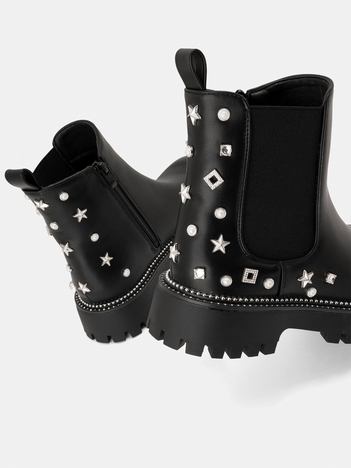 BOTTINES femmes bijoux argentés INES BLACK