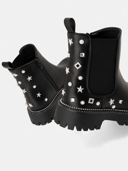 BOTTINES femmes bijoux argentés INES BLACK