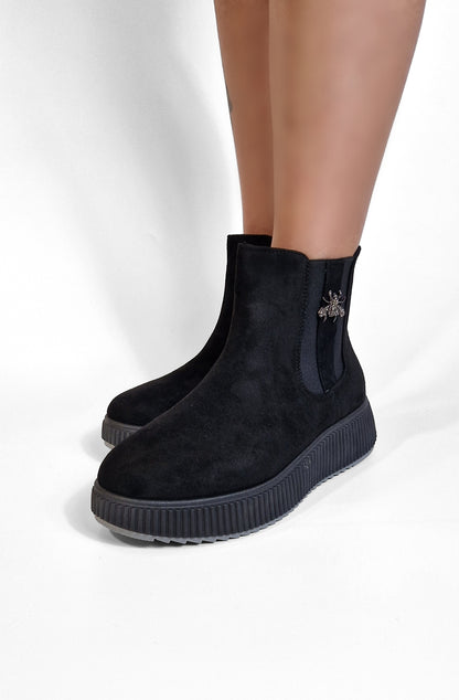 BOTTINES femmes plates JEANNE NOIRE