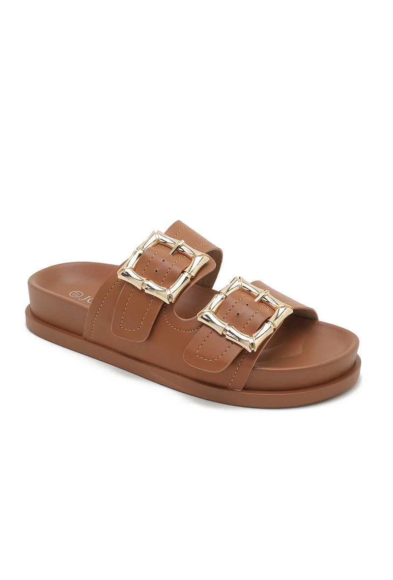 SANDALES plates TAMARA CAMEL