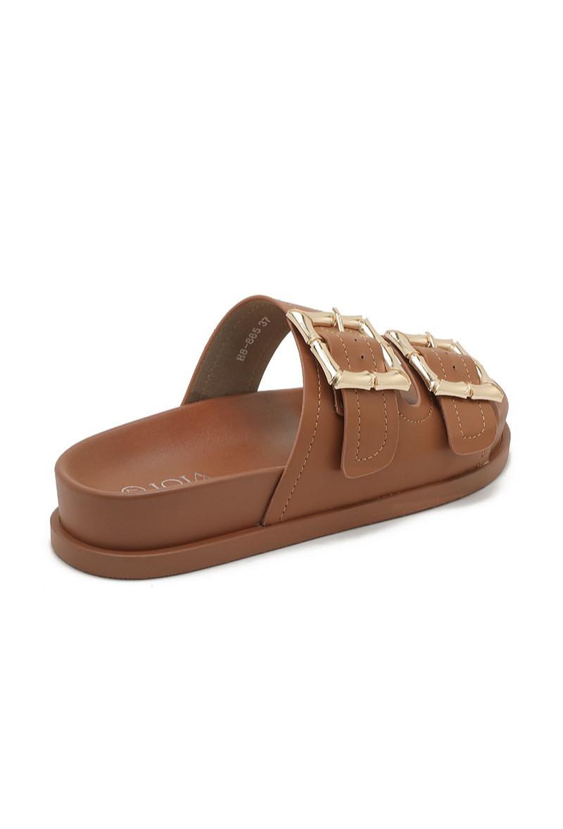 SANDALES plates TAMARA CAMEL