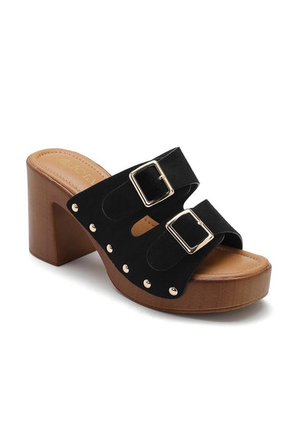 mules à talons sabot femme MELINDA NOIRE
