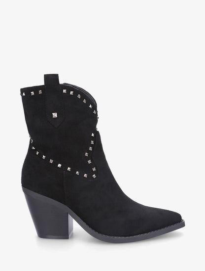 BOTTINES santiags femmes cloutées  FIONA NOIRE