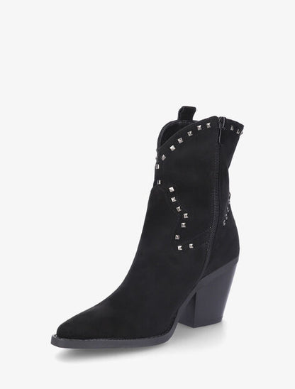BOTTINES santiags femmes cloutées  FIONA NOIRE