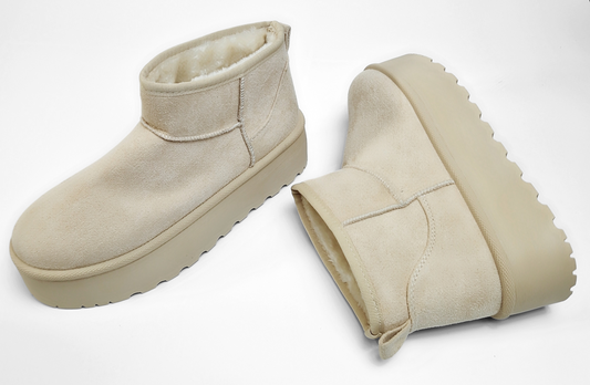 BOTTINES fourrées femmes ALBA BEIGE