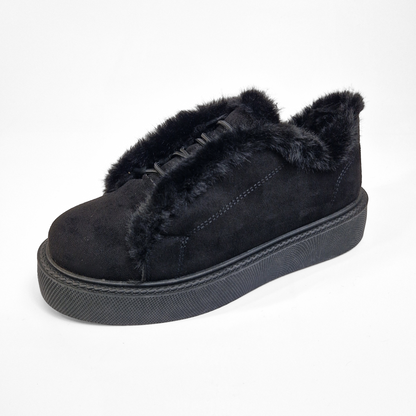 BASKETS femmes fourrées MERYL NOIRE