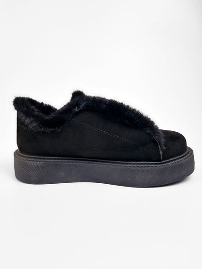 BASKETS femmes fourrées MERYL NOIRE