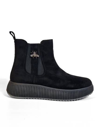 BOTTINES femmes plates JEANNE NOIRE