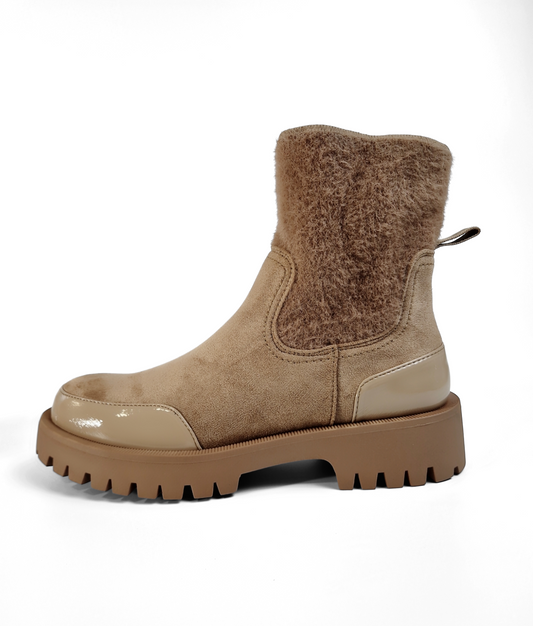 BOTTINES texturées douces femmes ALICE MARRON