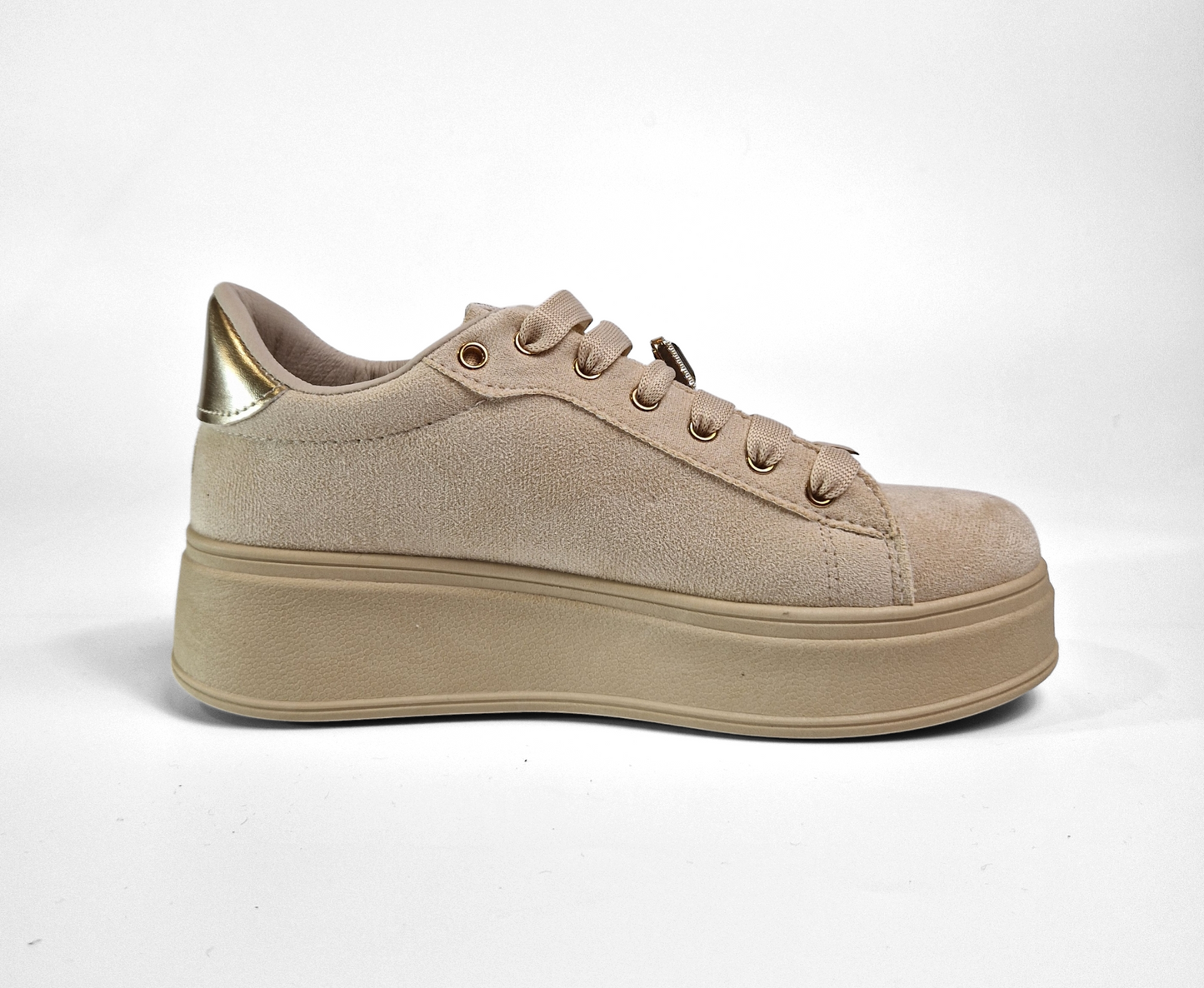 BASKETS femmes bijoux lacets DANIELA BEIGE