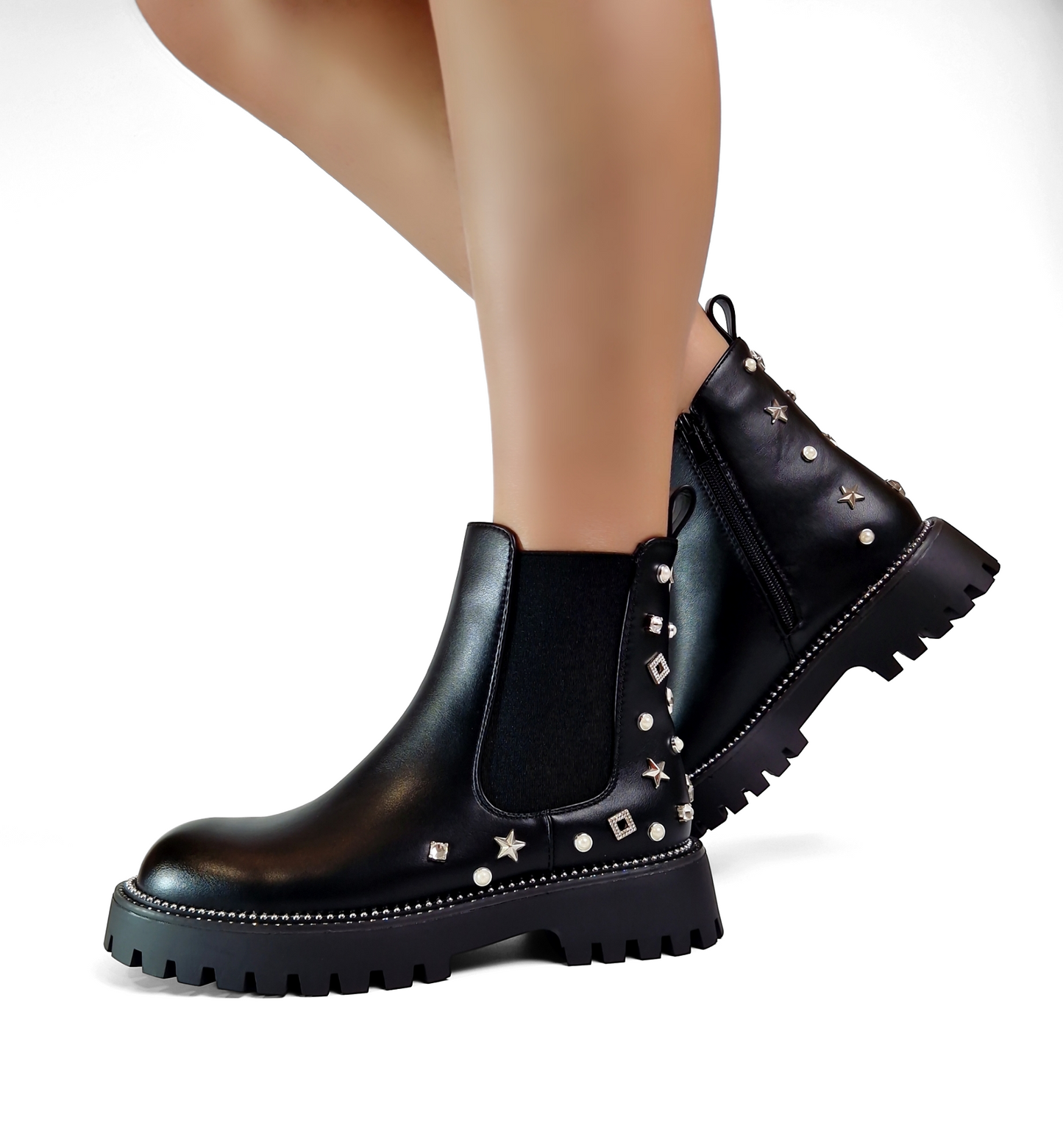 BOTTINES femmes bijoux argentés INES BLACK