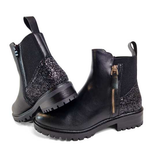 BOTTINES femmes pailletées AMBRE NOIRE