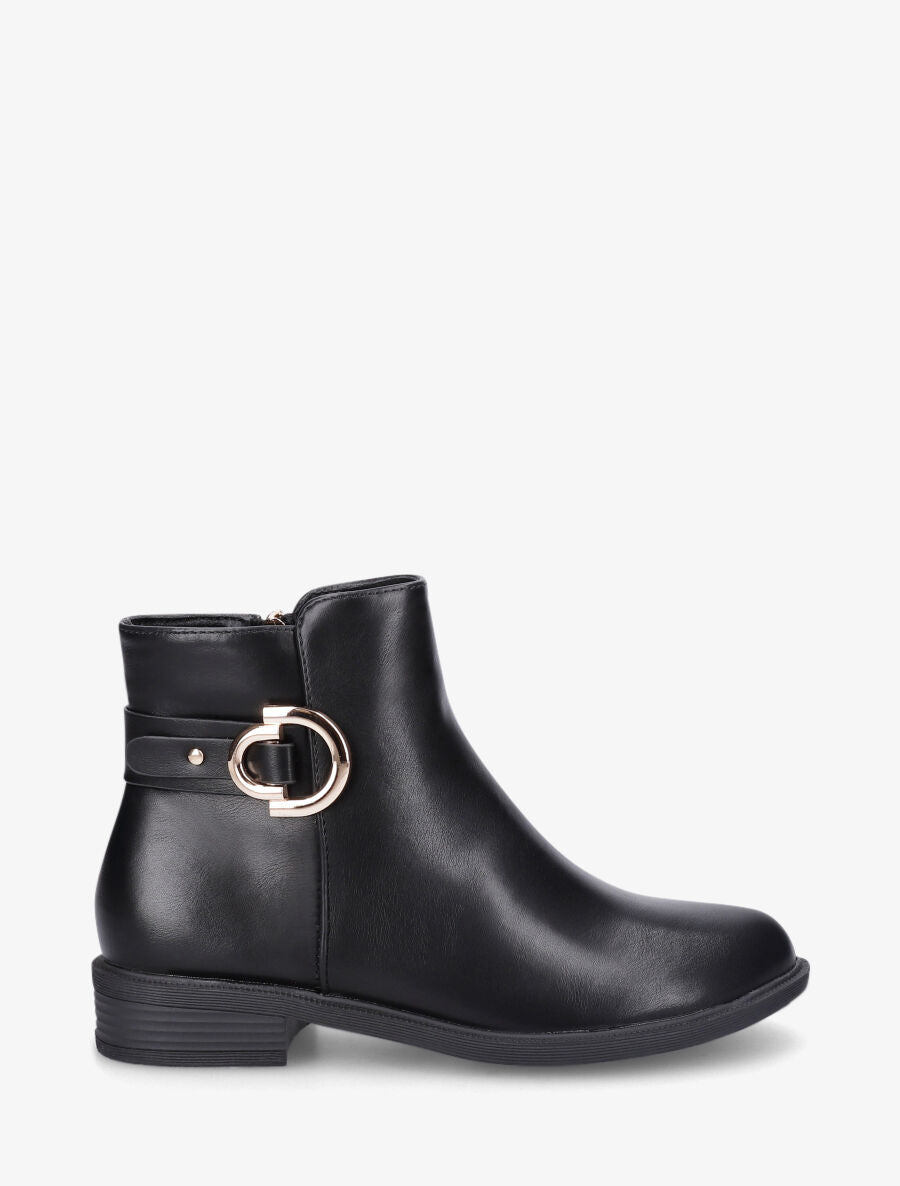 BOTTINES femmes plates VERA NOIRE