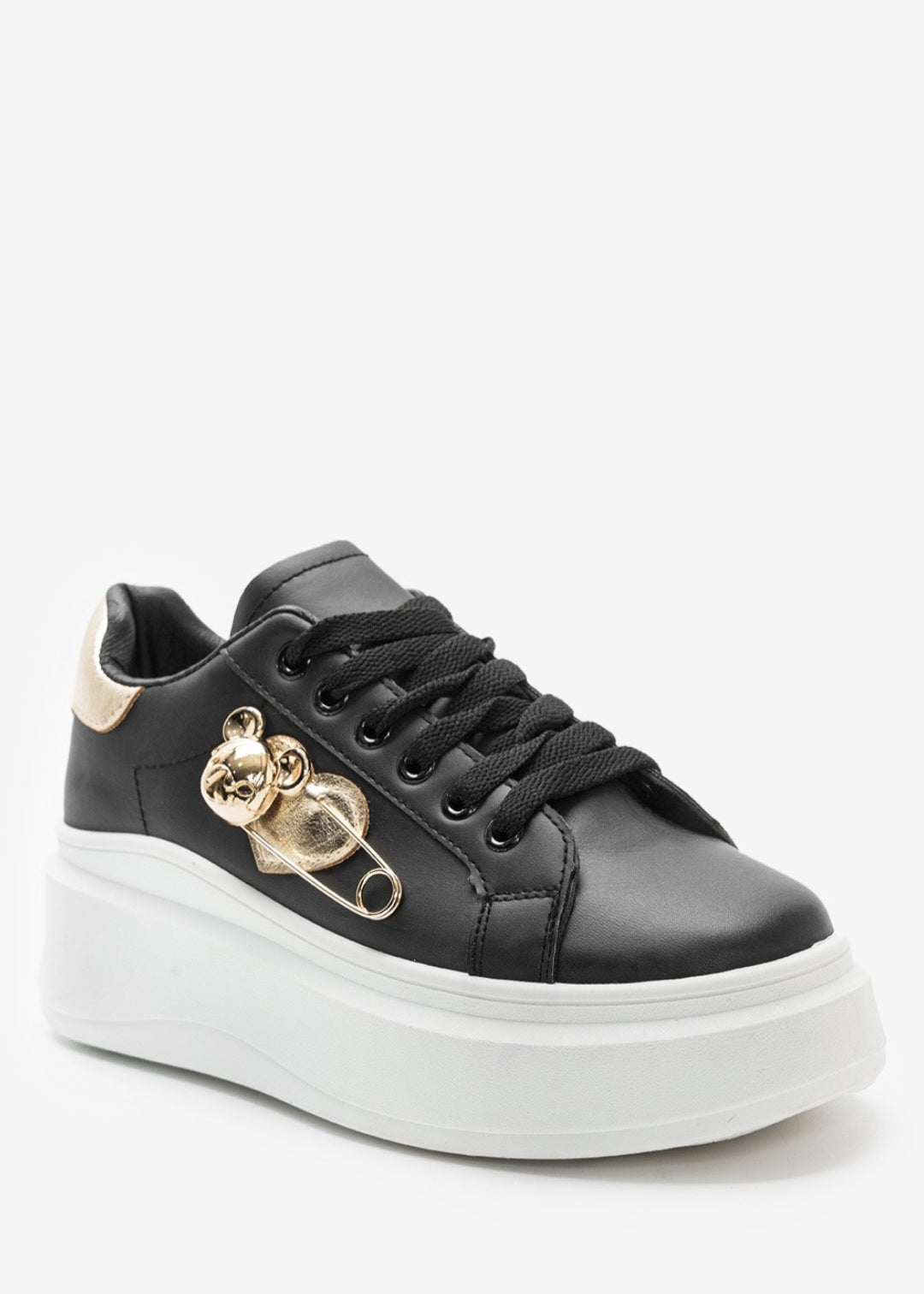 BASKETS plates femmes MINNIE NOIRE