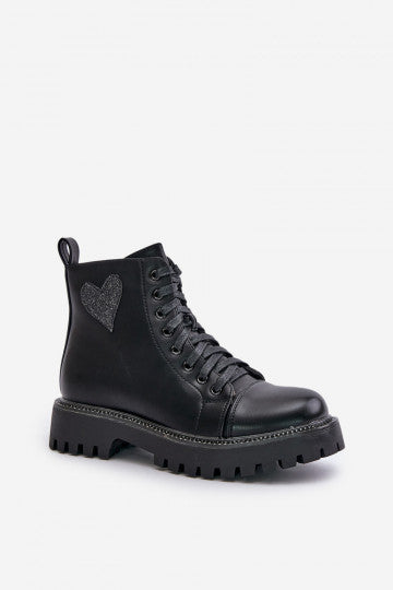 BOTTINES femmes à lacet LUCIA NOIRE