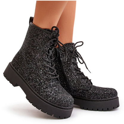 BOTTINES paillettes MAYA NOIRE
