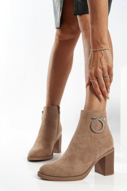 BOTTINES femmes à talons THEA TAUPE