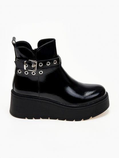 BOTTINES vernies compensées femmes MILENA NOIR