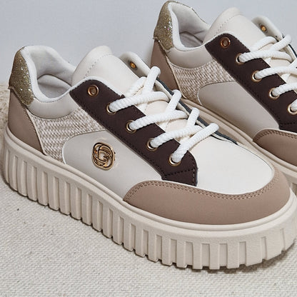 BASKETS femme KALIA BEIGE