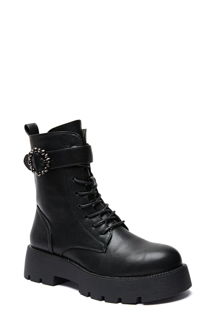 BOTTINES femmes plates ANNA NOIRE