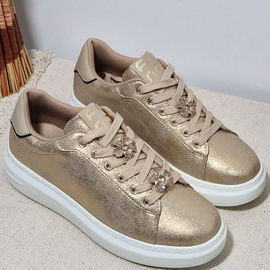 BASKETS scintillantes femmes ZOE GOLD