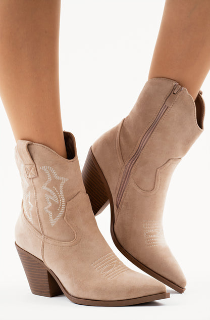 BOTTINES santiags FEMME couleur CAMEL betty