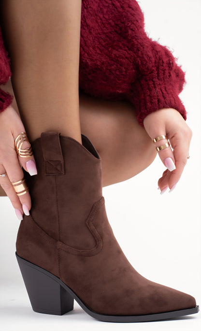 BOTTINES femme MARRON chocolat ERYS