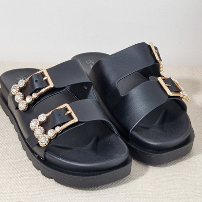 SANDALES avec bride strass femme JENNY NOIRE