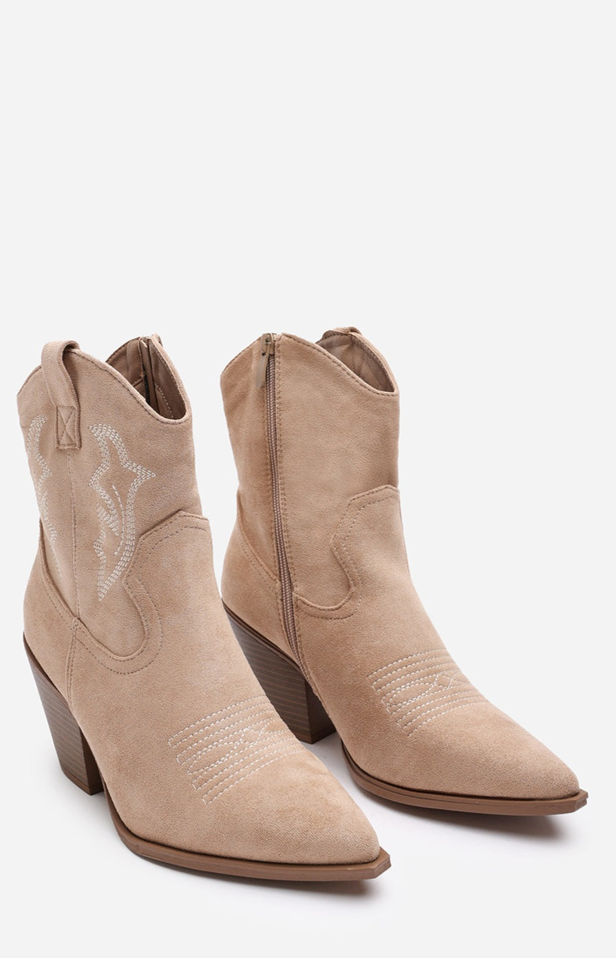 BOTTINES santiags FEMME couleur CAMEL betty