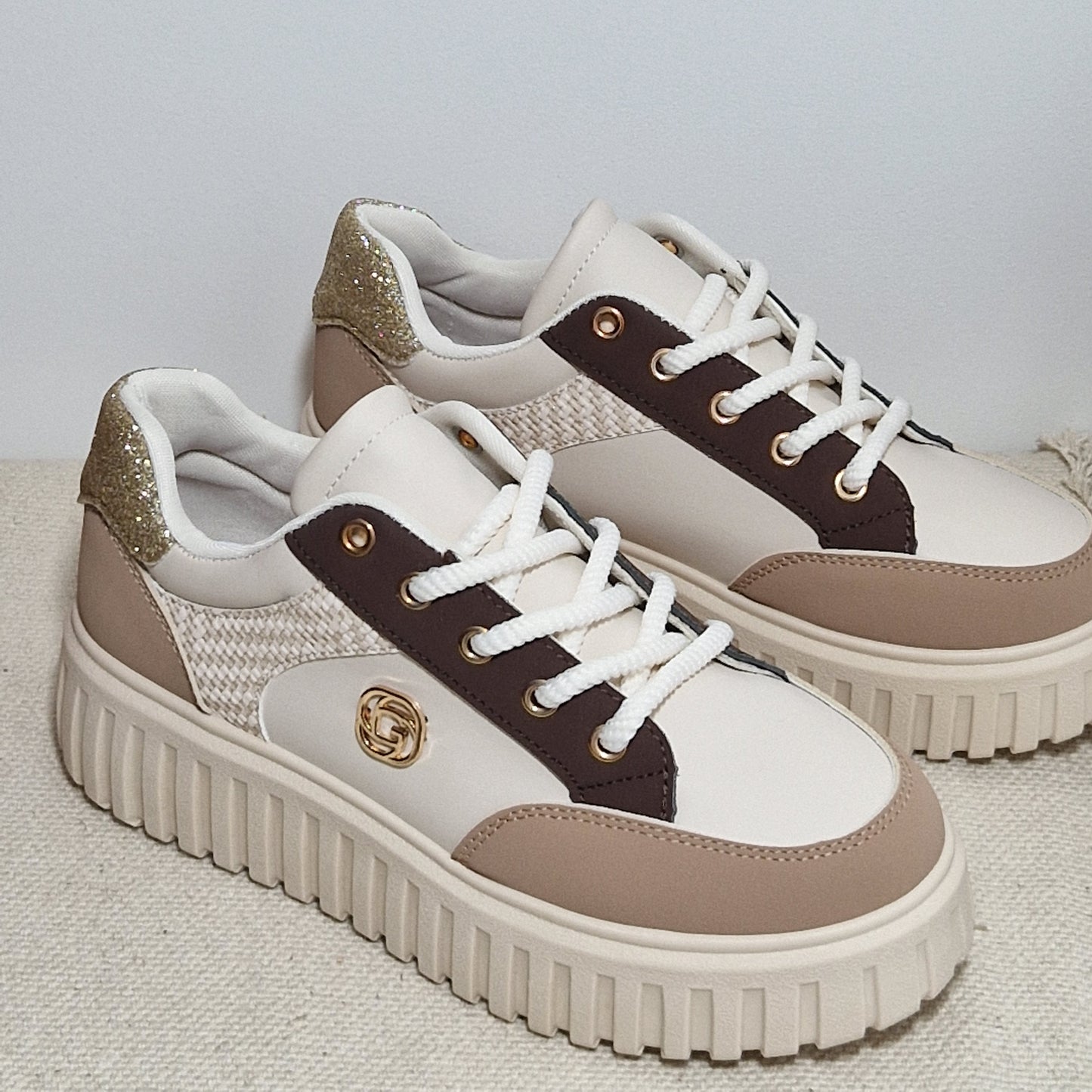 BASKETS femme KALIA BEIGE