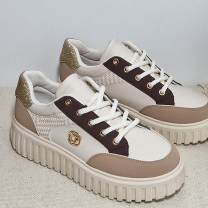 BASKETS femme KALIA BEIGE