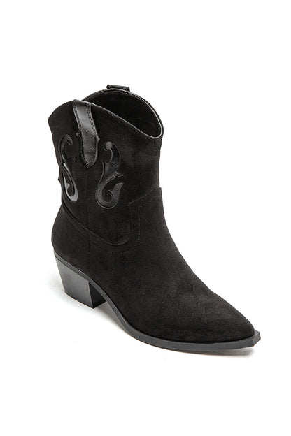 BOTTINES femmes santiags à talons TIFFANY NOIRE