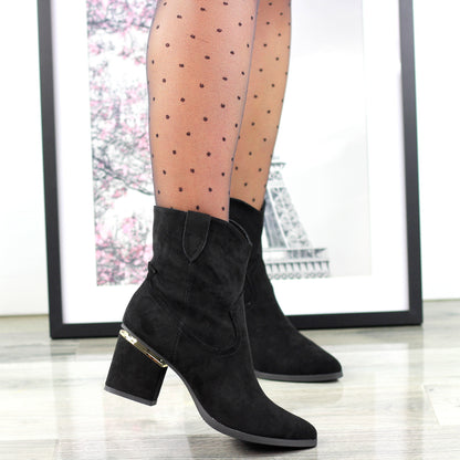 BOTTINES femmes à talons JUSTINE NOIRE