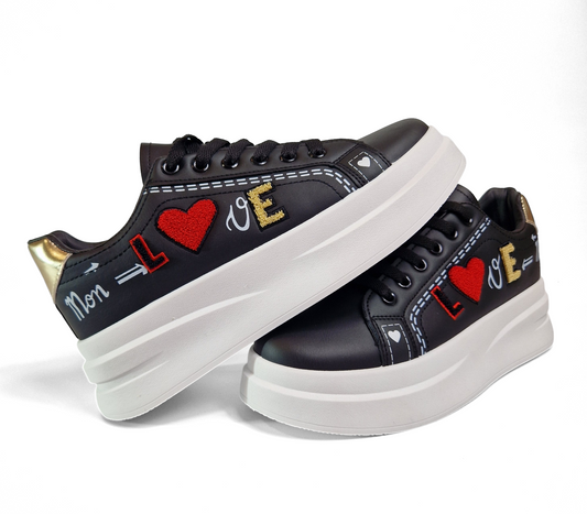 BASKETS femmes compensées CANDY NOIRE
